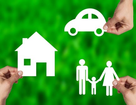 house, car, family